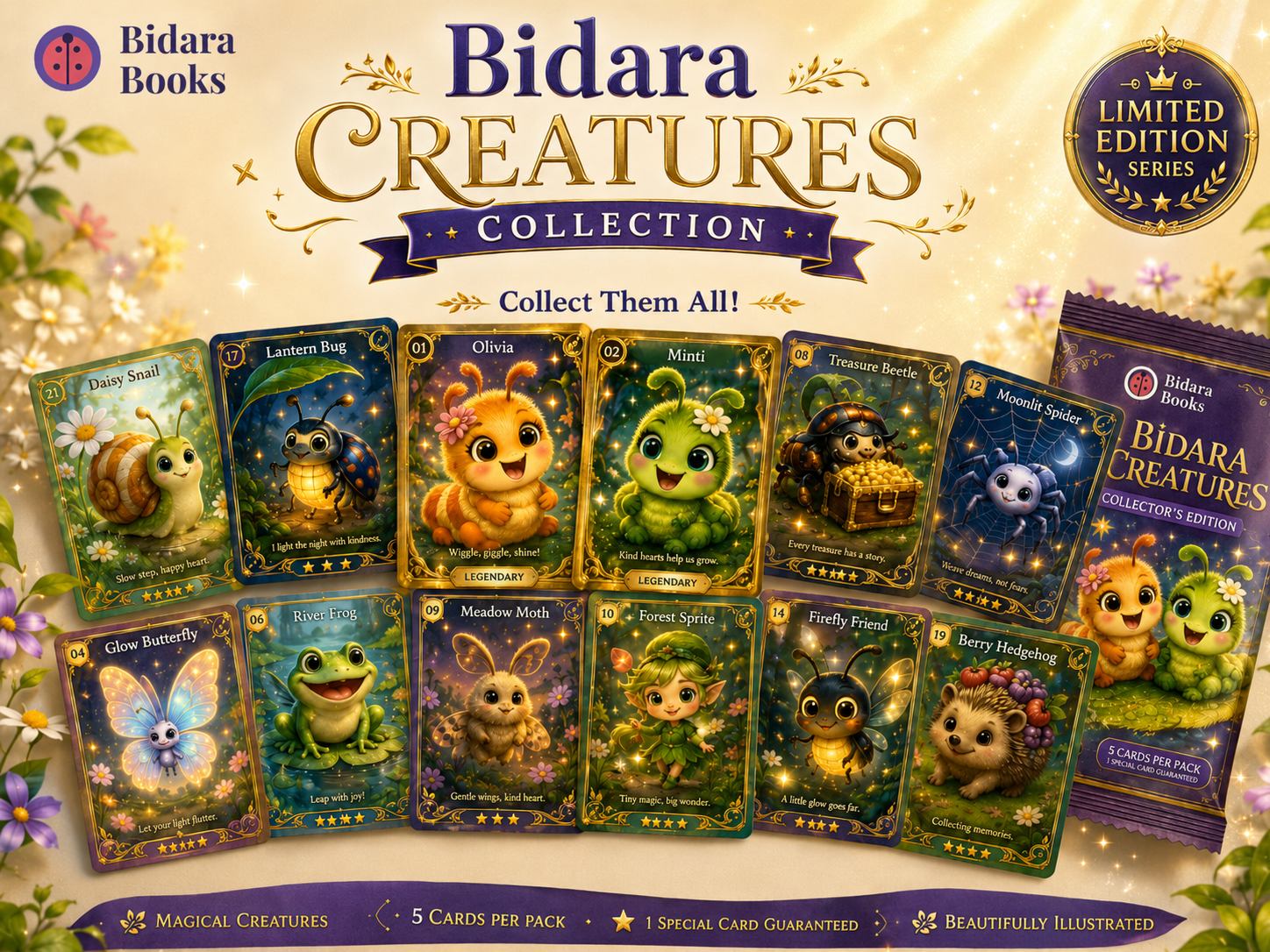 Bidara Creatures collectible card pack featuring magical Bidara creatures